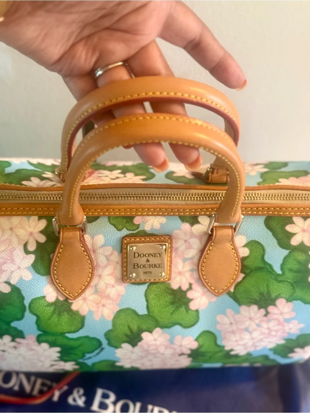 Dooney & Bourke Floral Satchel + Matching Wallet Set — Excellent Condition
